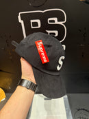 Boné Supreme Seersucker S Logo 6-
Panel Black - Pronta Entrega