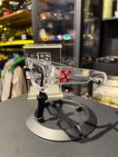 Óculos Off-White Retangular Transparente Logo Vermelho Lente Clear  - Pronta Entrega