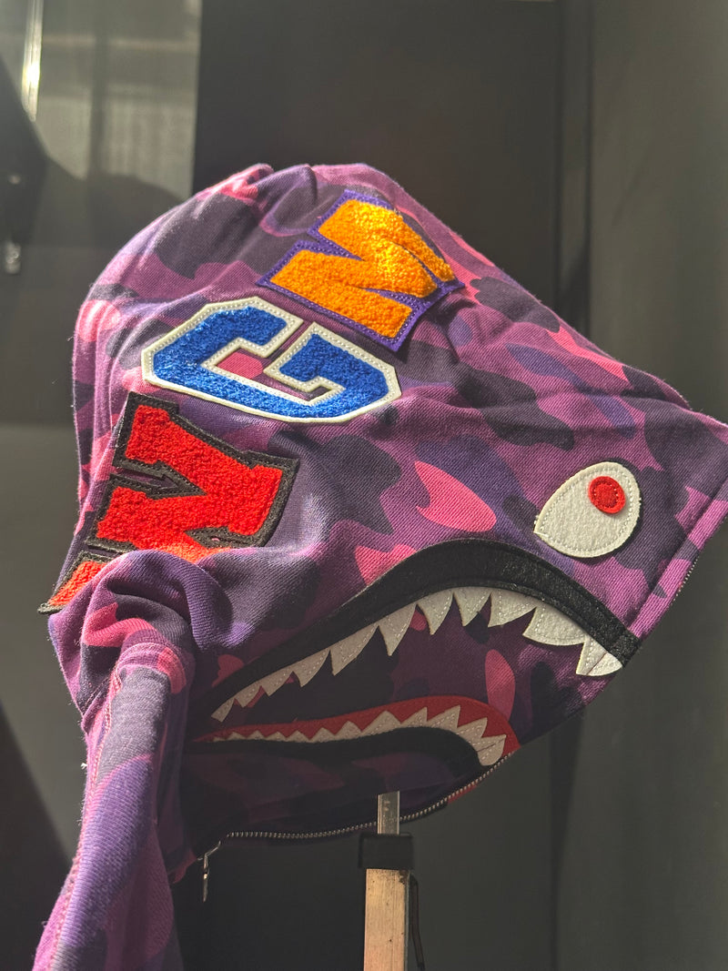 Jaqueta Bape Shark Camo Pink Full Zip - Pronta Entrega