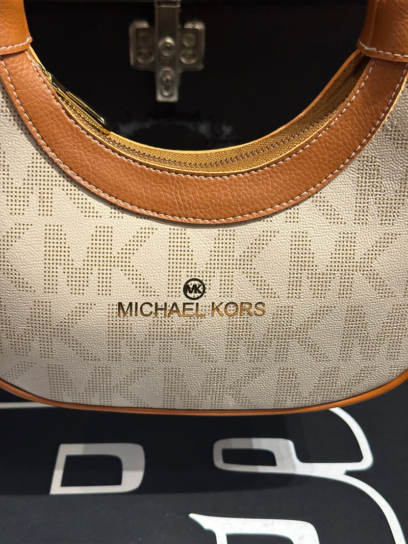 Bolsa Michael Kors MK Logo Premium Bege - Pronta Entrega