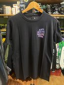 Camisa Anti Social Social Club Preta Logo World Pink/Green - Pronta Entrega