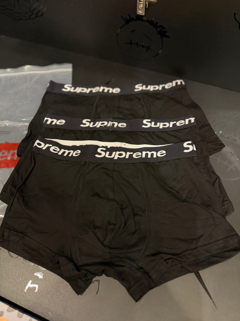 Supreme Pack Cueca Boxer 3 Peças Preta - Pronta Entrega