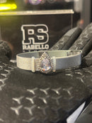 Pulseira Prata Ajustável Pingente Gota - Pronta Entrega