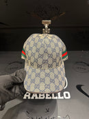 Boné Gucci Gray Aba Curva Faixa Lateral - Pronta Entrega