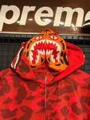 Jaqueta Bape Shark Camo Red Duo Hoodie - Pronta Entrega