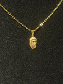 Corrente Cartier Banhada Pingente Jesus Cristo 60 CM - Pronta Entrega