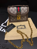 Bolsa Gucci Feminina Couro Fecho Gold Crossbody Branca - Pronta Entrega