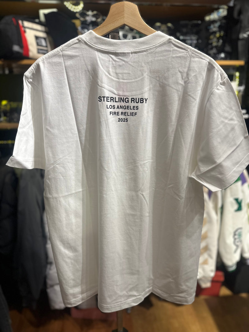 Camiseta SUPREME Los Angeles Fire Relief Box Logo Tee Branca - Pronta Entrega