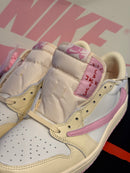 Tênis Nike Air Jordan 1 Low x Travis Scott "Shy Pink" - Pronta Entrega