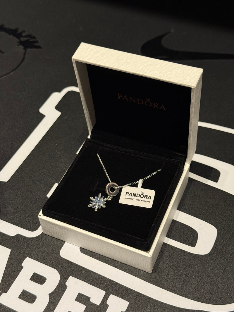 Colar Pandora Floco de Neve Prata 925 Tamanho 45 CM - Pronta Entrega