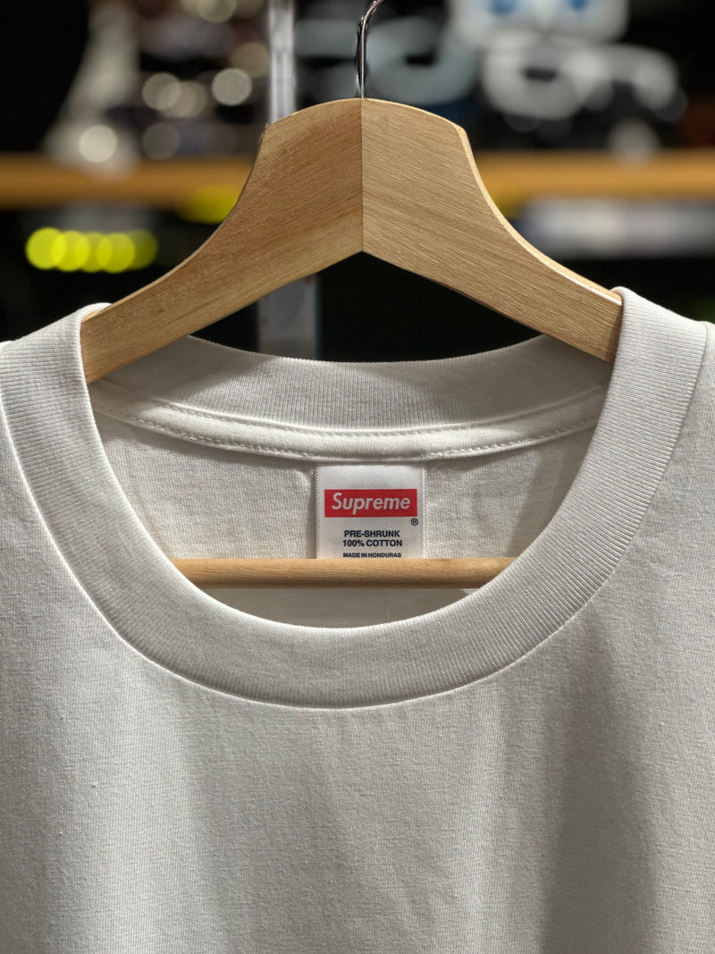 Camiseta SUPREME Los Angeles Fire Relief Box Logo Tee Branca - Pronta Entrega