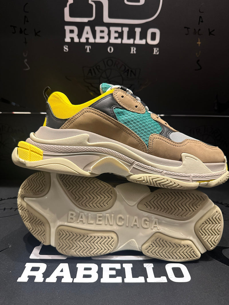 Tênis Balenciaga Triple S Beige Green Yellow - Pronta Entrega