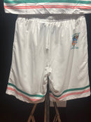 Conjunto Casablanca Tennis Club Seda Padronagem Monogramada - Pronta Entrega