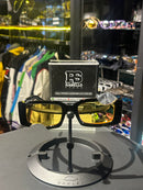 Óculos Off-White Retangular Preto Recortado Lente Amarela  - Pronta Entrega