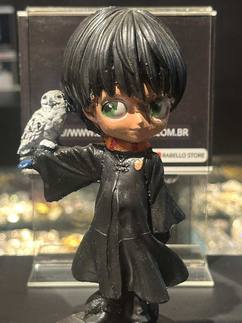 Boneco de Ação Harry Potter Com Coruja Edwiges 16cm Resina - Pronta Entrega