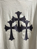 Camiseta Chrome Hearts “Triple Cruz” Branca - Pronta Entrega