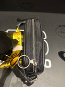 Bolsa Bag Off-White Cross Body Preto  Alça Amarela - Pronta Entrega