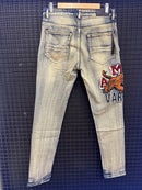 Calça Jeans Amiri Tiger Varsity - Pronta Entrega