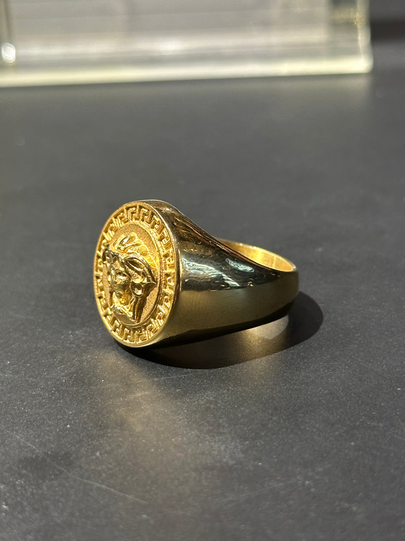 Anel Aço Inoxidável Dourado Medusa 33 CM - Pronta Entrega