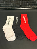 Pack 3 Meias Supreme Cano Alto Multicolors  - Pronta Entrega