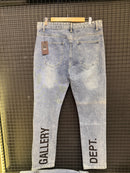 Calça Gallery Dept. Jeans Marinho Lavado Logo Preto - Pronta Entrega