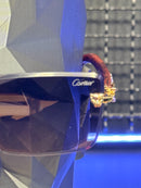 Óculos Cartier 66543XZ Gold Lente Fume - Pronta Entrega