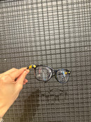 Óculos Chrome Hearts Armação Preto Logo Gold - Pronta Entrega