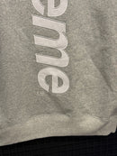 Moletom Supreme Back Logo Cinza - Pronta Entrega