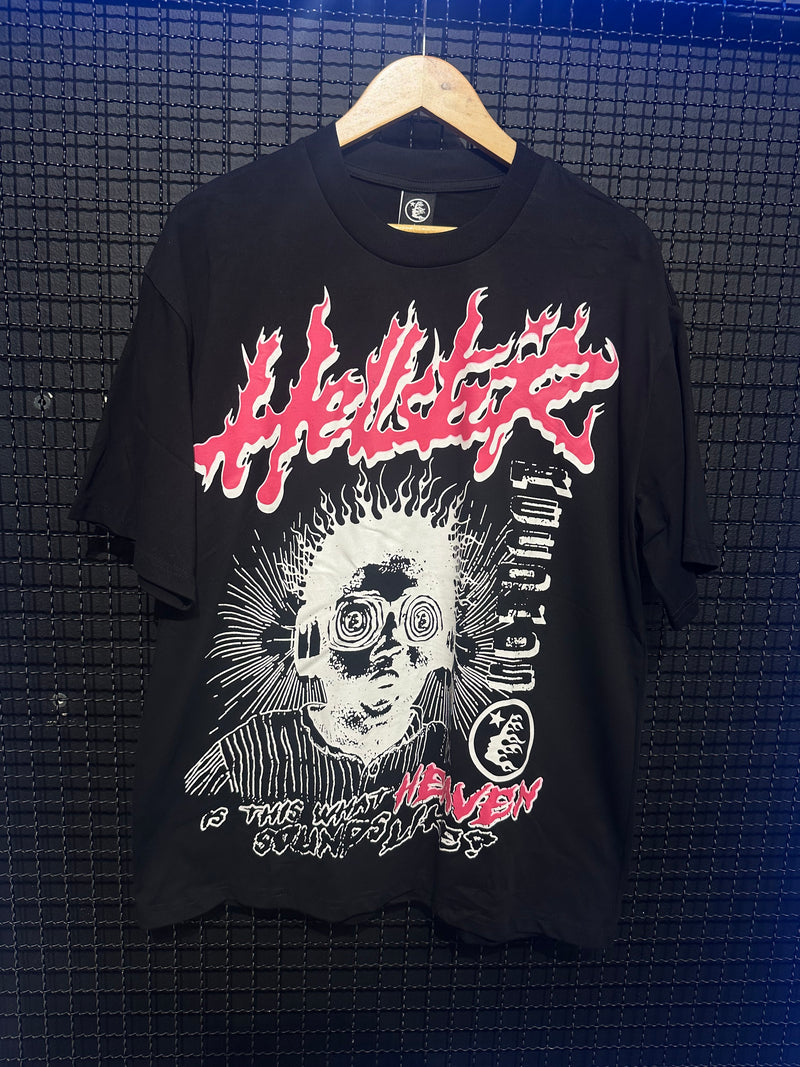 Camiseta Hellstar Records “Sounds Like Heaven” Black - Pronta Entrega
