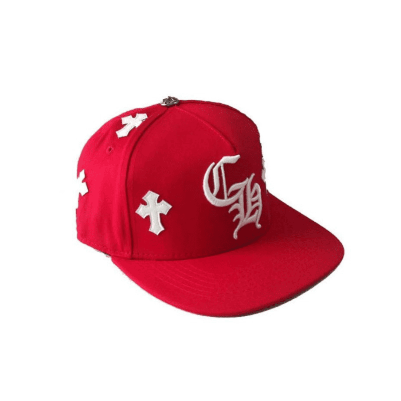 Boné Chrome Hearts Cross Patch Vermelho - Encomenda