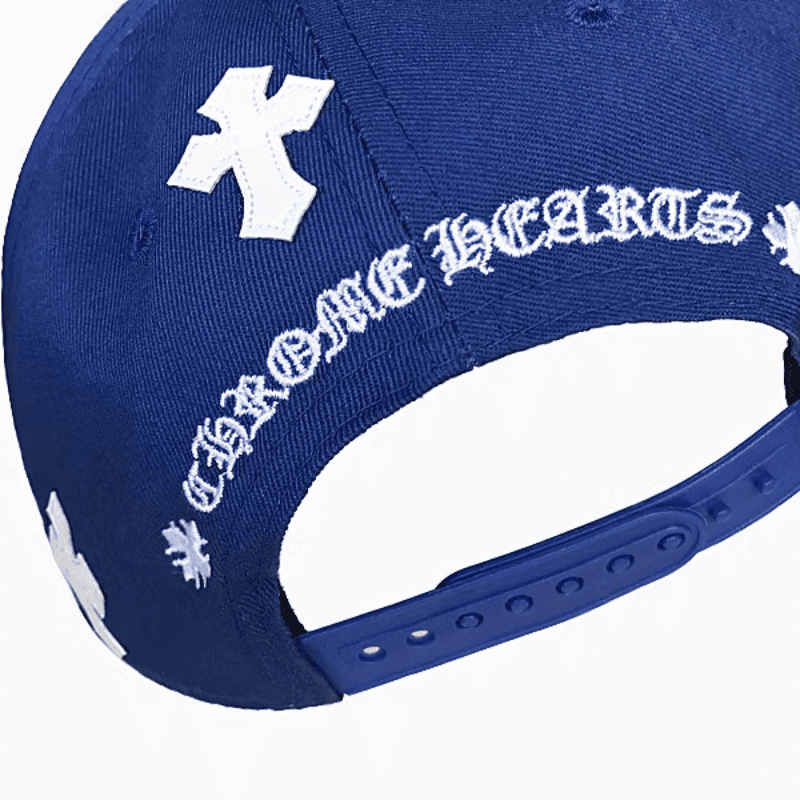 Boné Chrome Hearts Cross Patch Azul - Encomenda