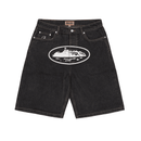 Shorts Corteiz Alcatraz Denim Washed Black - Encomenda