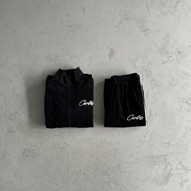 Conjunto Corteiz Allstarz VVS Velour Black - ENCOMENDA