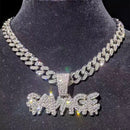 Corrente Prata Ice Cravejada Savage - Encomenda