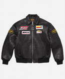 Jaqueta Supreme x Vanson Leathers "Spider-Man" Embroidered Leather Bomber  Black - Encomenda