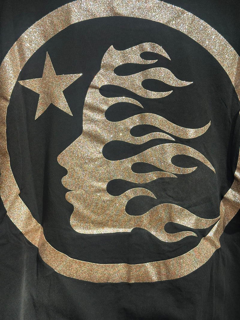 Camiseta Hellstar Classic Glitter Tee Black - Pronta Entrega