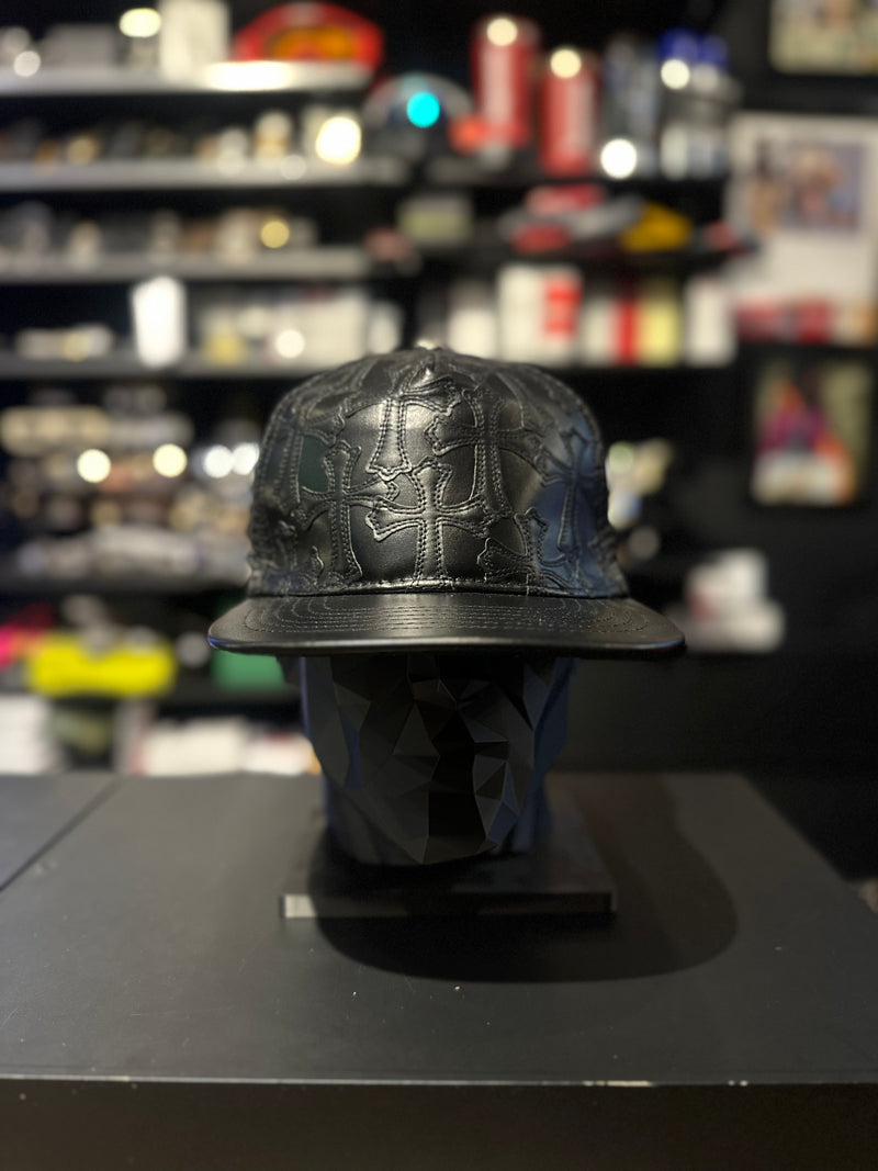 Boné Chrome Hearts Leather Cross Patch Trucker - Pronta Entrega