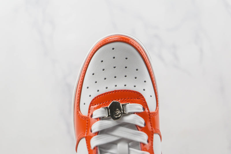 Bape Sta Patent Leather Orange White - Encomenda