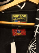 Jaqueta Vanson Leathers x Supreme Moletom Spider-Man Zip Up Hooded Black SS26-W14 - Pronta Entrega