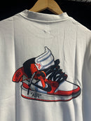 Camiseta Oversized Air Jordan Cartoon Branco - Pronta Entrega