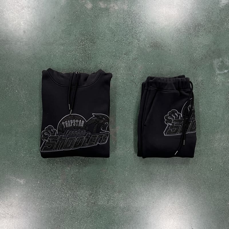 Conjunto Trapstar Shooters Black Monochrome - Encomenda
