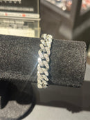 Pulseira Slim Prata Cravejada Em Zicornia Cúbica 20 CM - Pronta Entrega