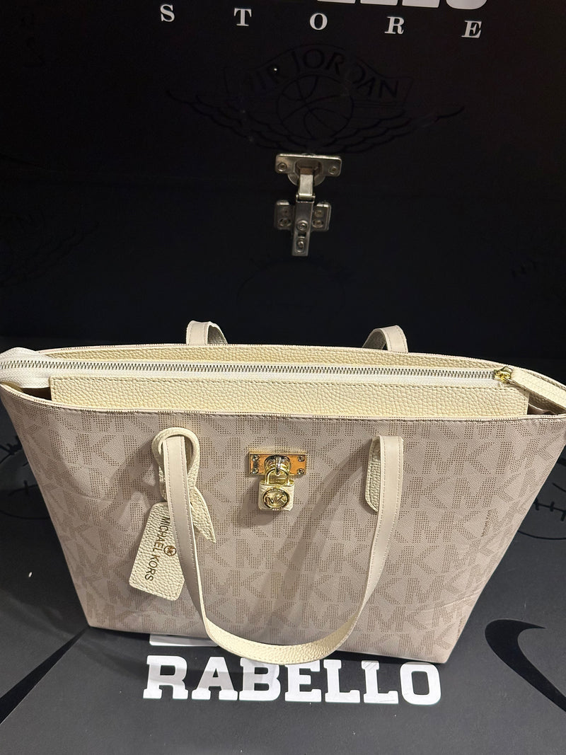 Bolsa Tote Feminina Michael Kors MK Monogram Cream - Pronta Entrega