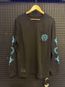 Camiseta Long Sleeve Chrome Hearts Blue Cruz - Pronta Entrega