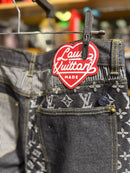 Calça Louis Vuitton Jeans Monogram Lavado Preto - Pronta Entrega