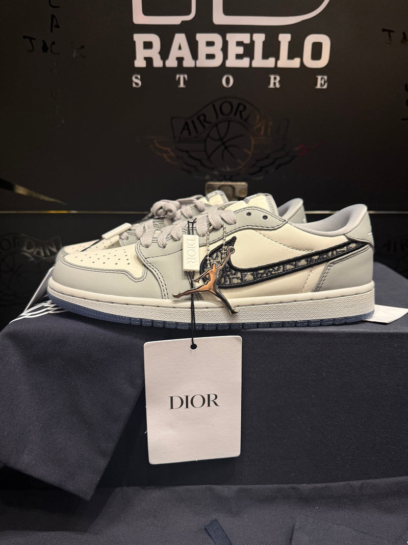 Tênis Nike Air Jordan 1 Low X Dior Grey - Pronta Entrega
