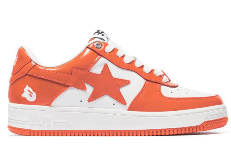 Bape Sta Patent Leather Orange White - Encomenda