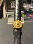 Anel Aço Inoxidável Dourado Medusa 33 CM - Pronta Entrega