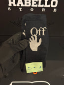 Meia Off White Cano Alto Black - Pronta Entrega