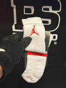 Meia Nike Air Jordan Cano Alto White/Red - Pronta Entregal